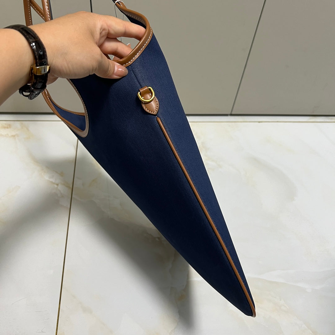 Women's new underarm canvas handbag shopping bag