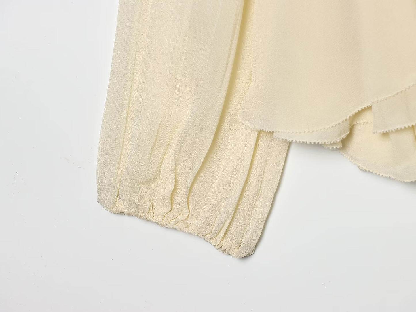 Women's layered decorative casual lace up shirt