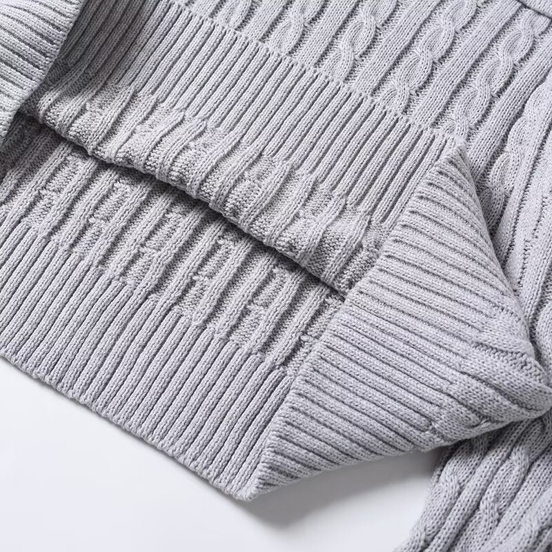 Women's 2025 new fashion striped polo collar knitted sweater