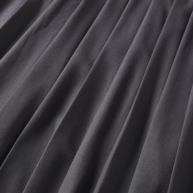 Women's new fashion comfortable casual pleated MIDI skirt