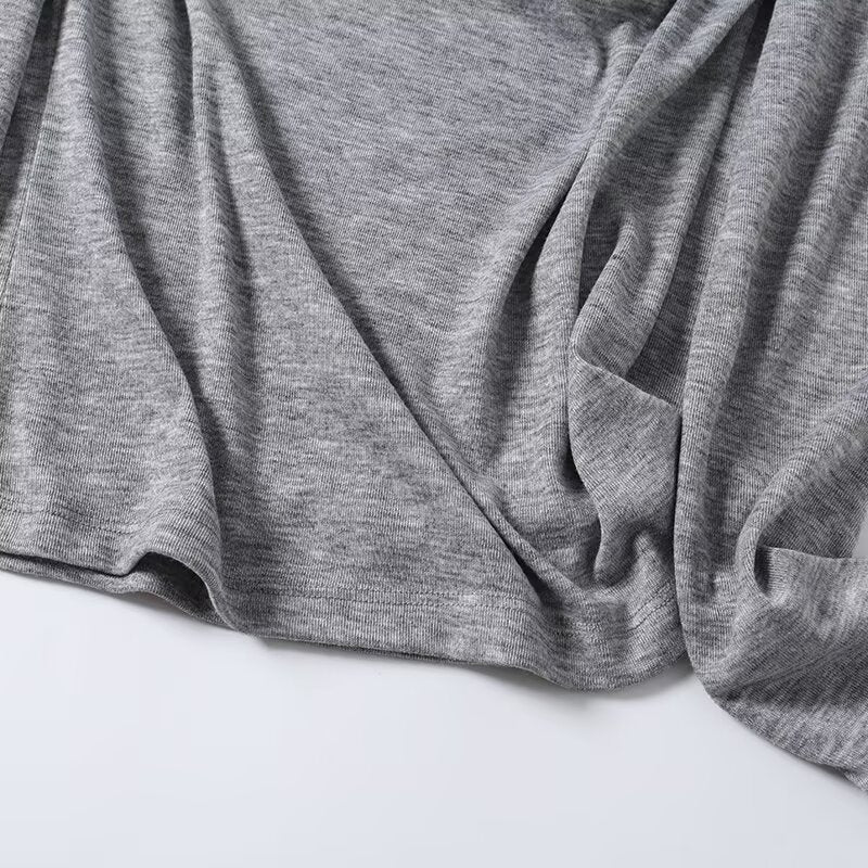 Women's new fashion long sleeved pleated knitted T-shirt top