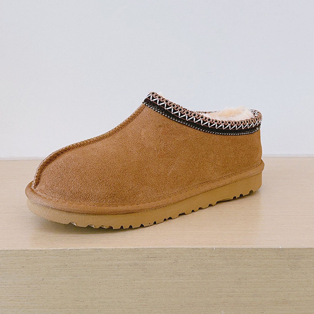 Women's thick-soled plus velvet shallow snow boots