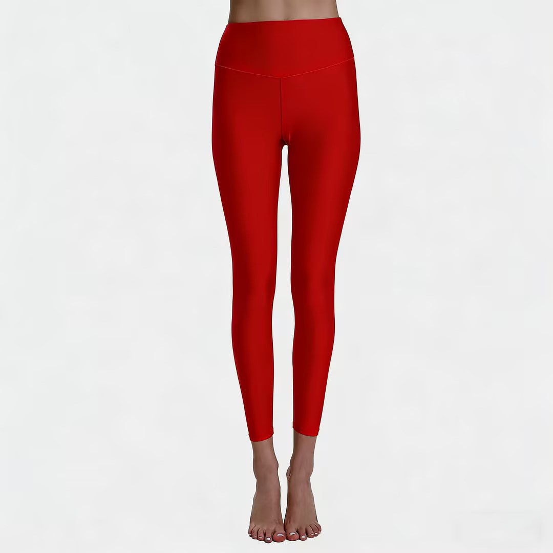 Women's high waist tight hip yoga clothes pants nude running fitness pants high waist peach sweatpants