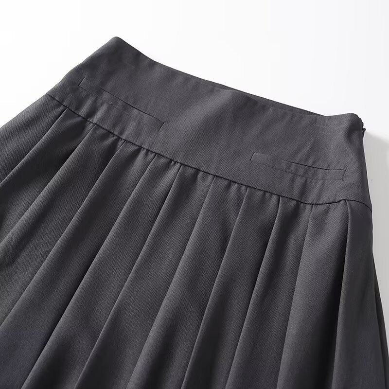 Women's new fashion comfortable casual pleated MIDI skirt