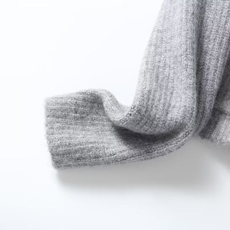 Women's soft texture double breasted knitted cardigan Coat