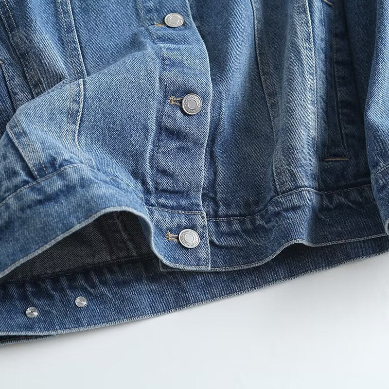Women's casual versatile Lapel cotton denim Coat