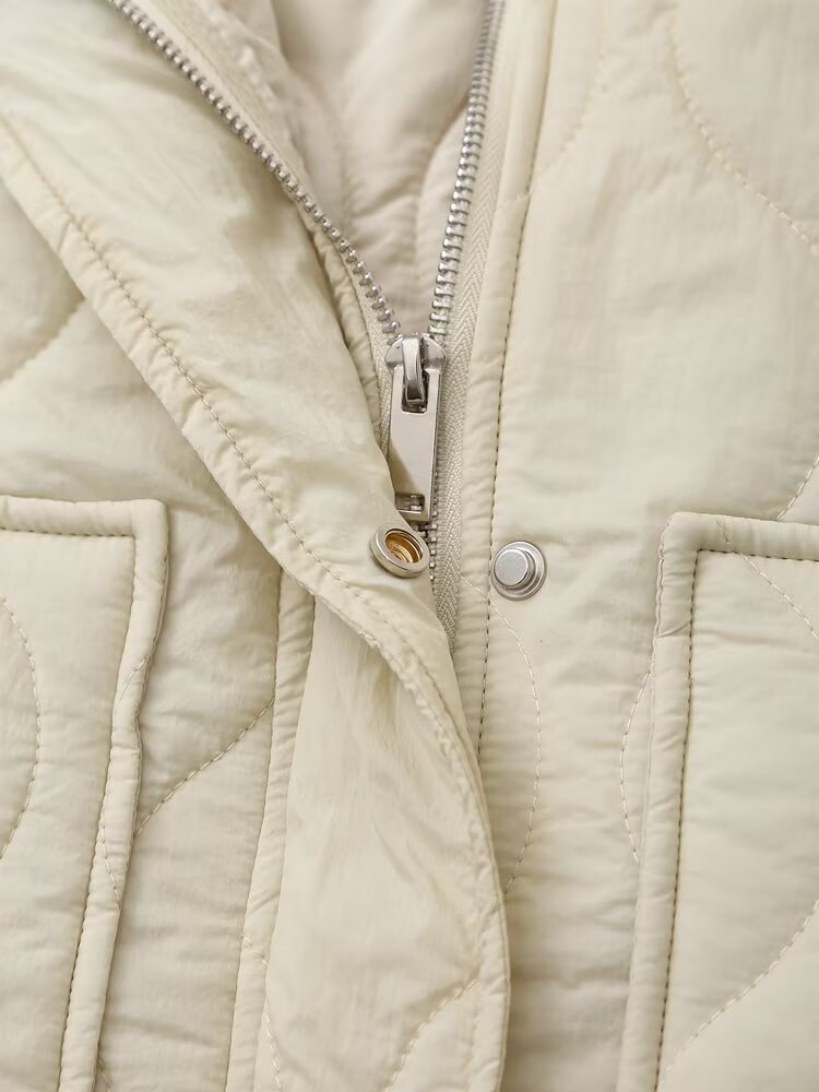 Women's bow decoration loose cotton jacket Coat
