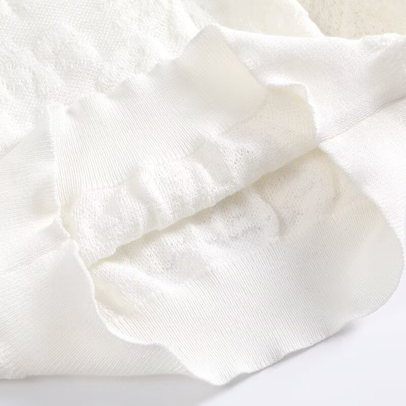 Women's new fashion hollow lace O-Neck long sleeved knitted top