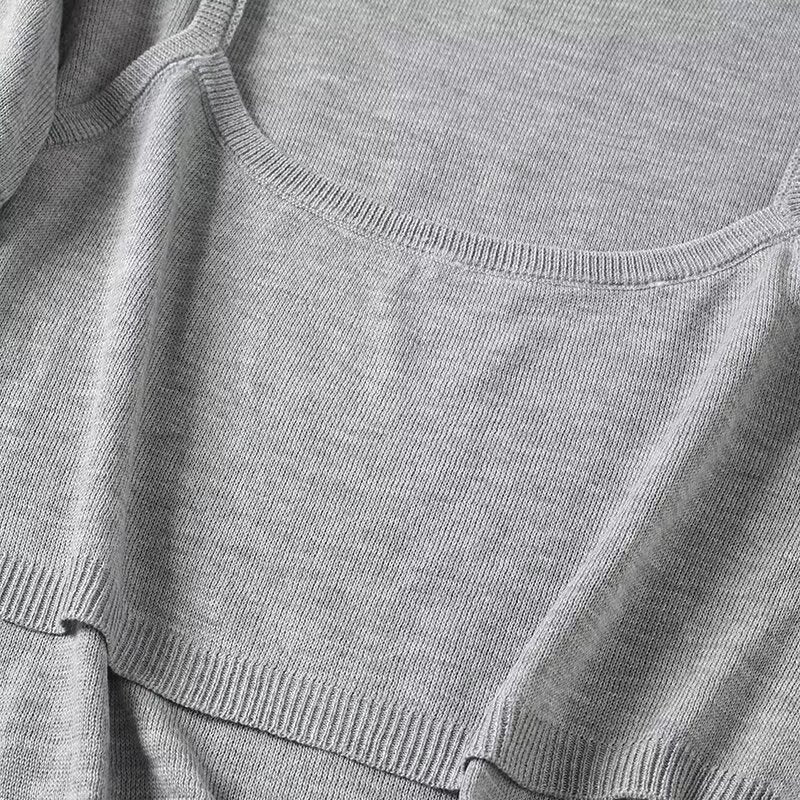 Women's new fashion casual short sleeved knitted T-shirt top