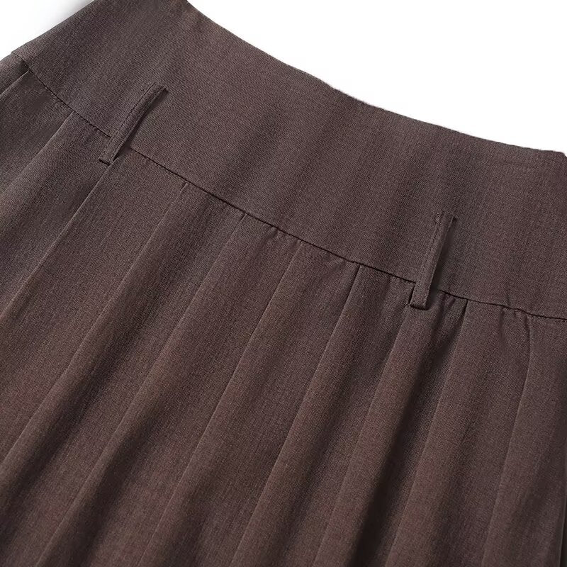 Women's new fashion college style pleated mini skirt