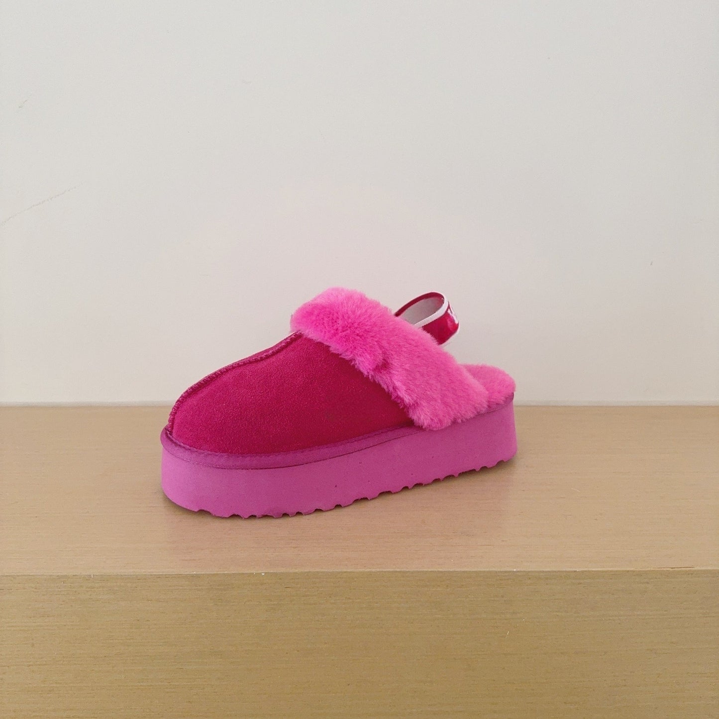 Women's new winter platform letter elastic belt slippers