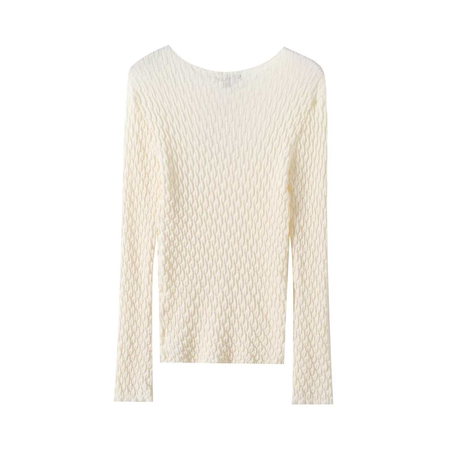 Women's new fashion texture interior style bottom knit top