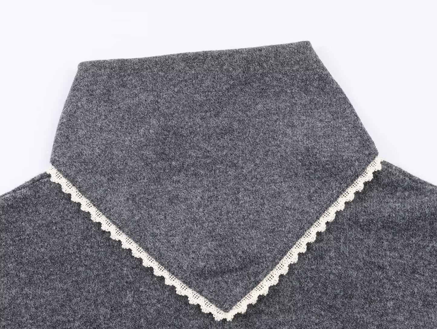 Women's lace headscarf decoration knitted Coat