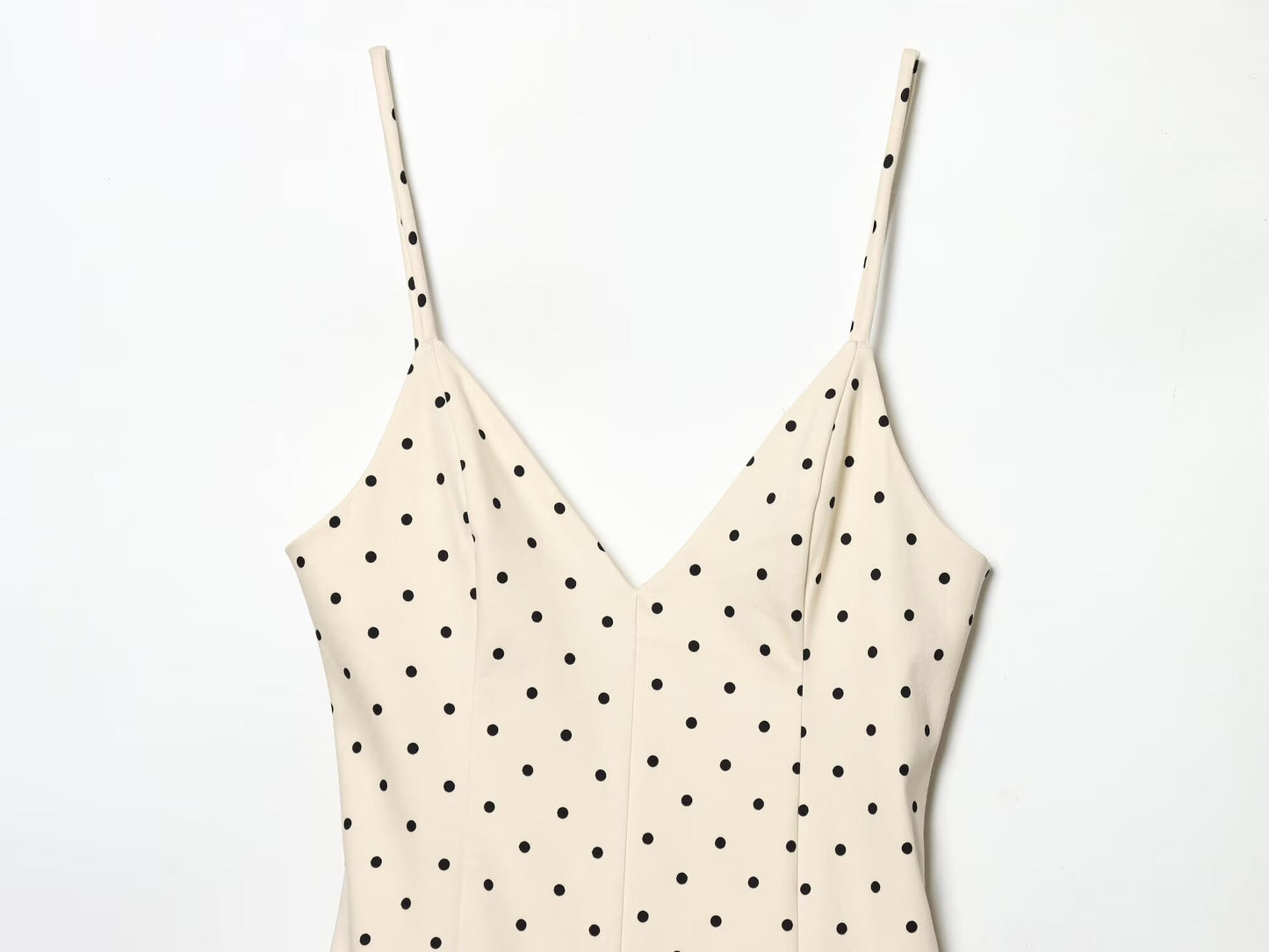 Women's short jumpsuit style polka dot dress