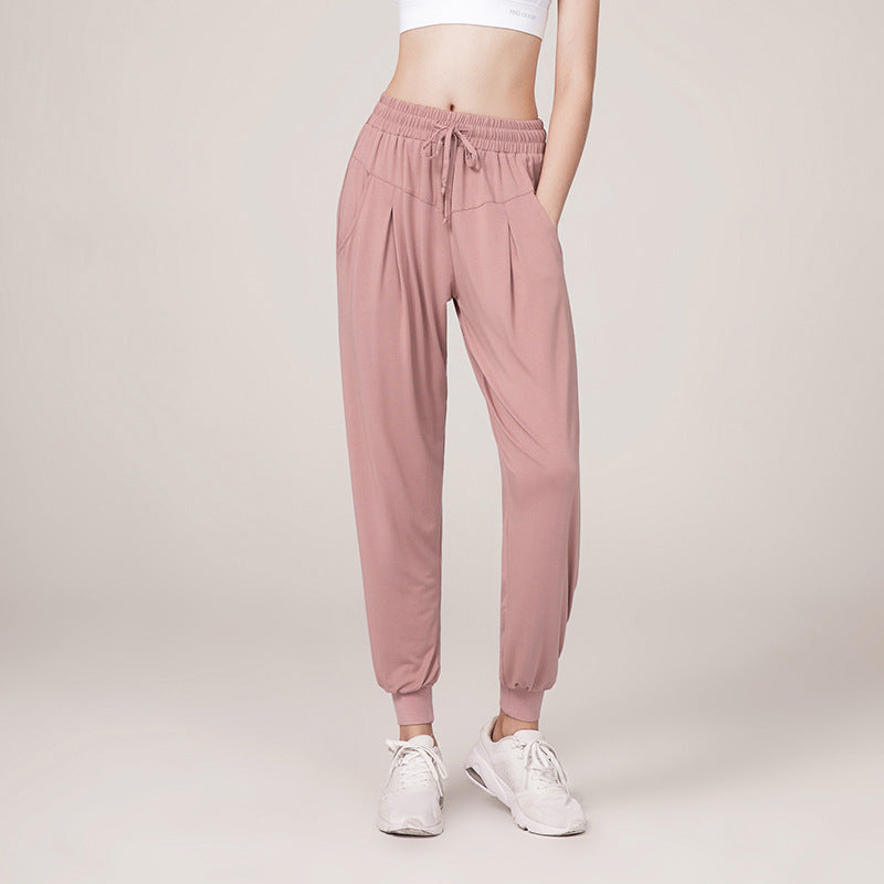 2025 sweatpants women's leg running fitness high waist yoga pants
