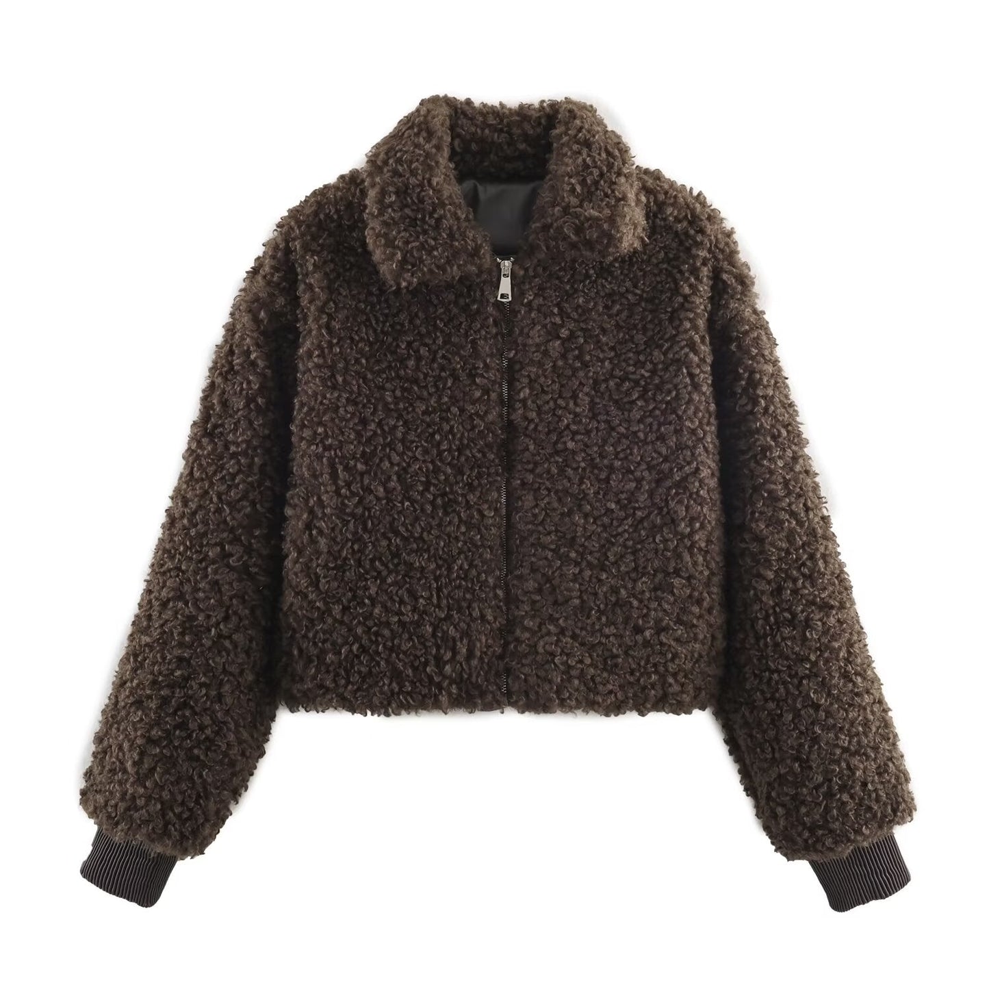 Women's Lapel warm fleece jacket Coat