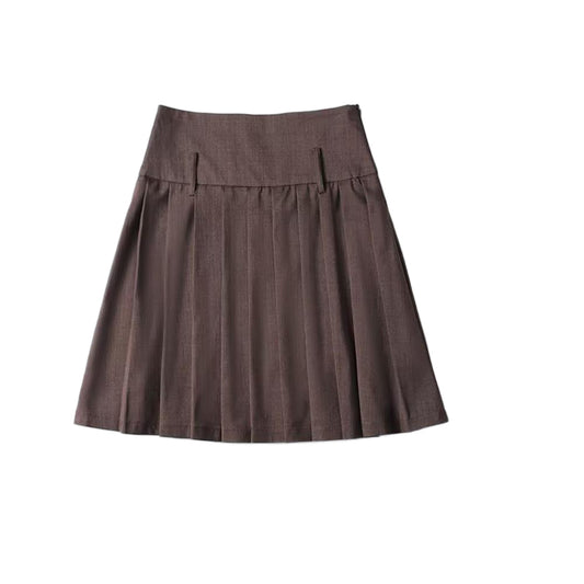 Women's new fashion college style pleated mini skirt