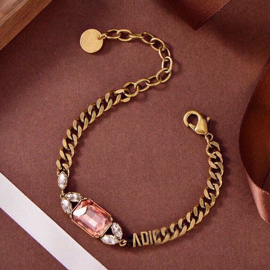 Women's new Joker gold diamond chain bracelet