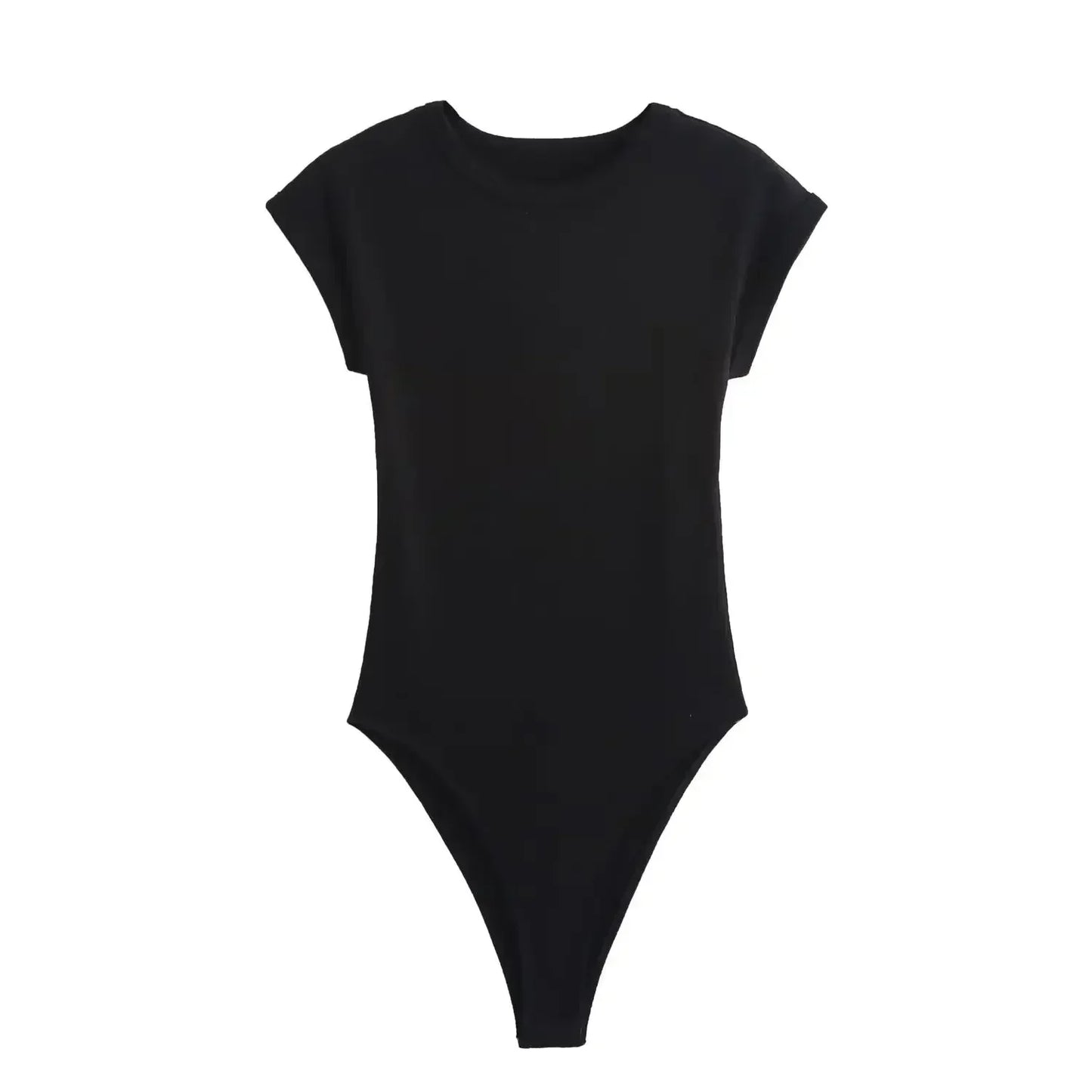 2026 Women's New Chic Fashion Multi Color Slim O Neck Ribbed Knitted jumpsuit Retro Short sleeved Women's Short jumpsuit