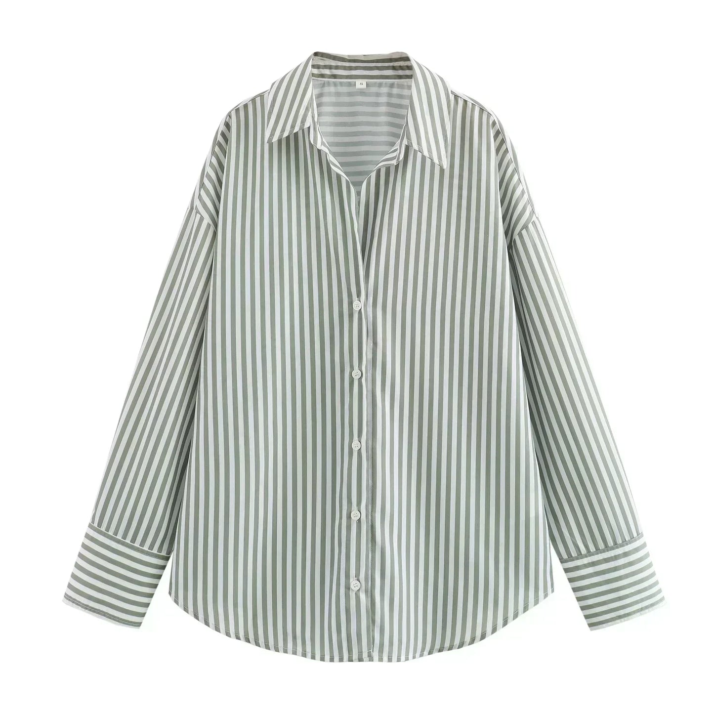 Women's 2026 New Fashion Loose Basic Style Casual Poplin Shirt Retro Long Sleeve Button up Women's Shirt Unique Top