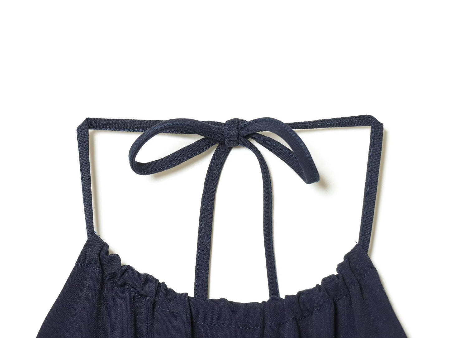 Women's backless draped halter neck dress