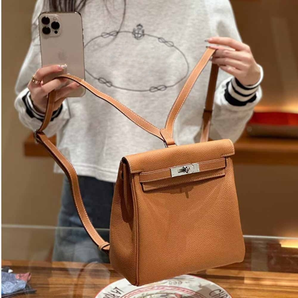 Women's New Shoulder Bag Leather Dance Bag Shoulder Bag First Layer Leather Backpack