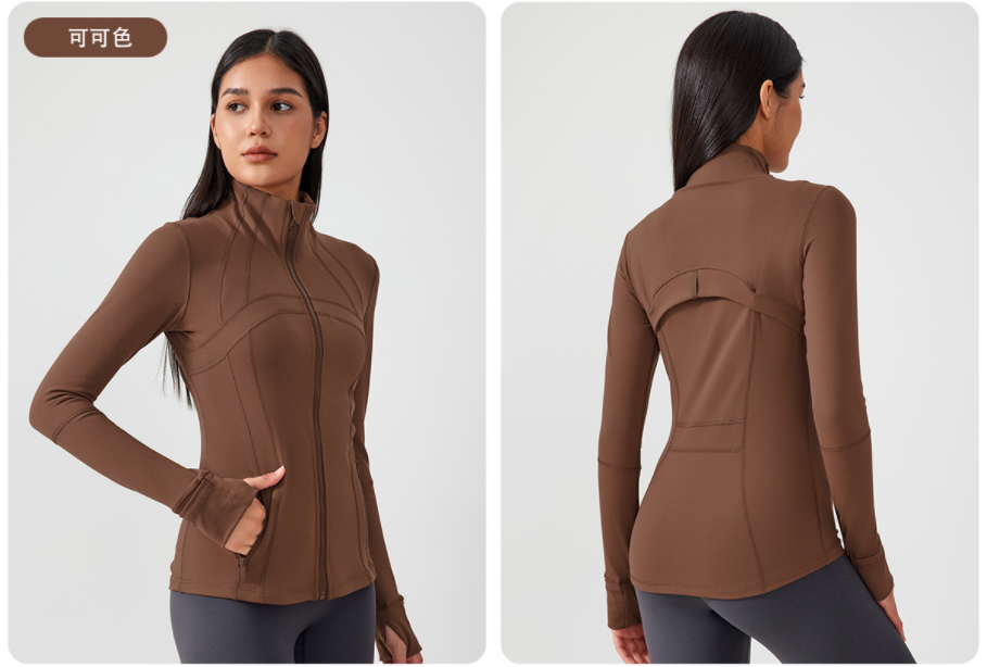 LU  Autumn and Winter New Stretch Running Fitness Yoga Long Sleeve Jacket