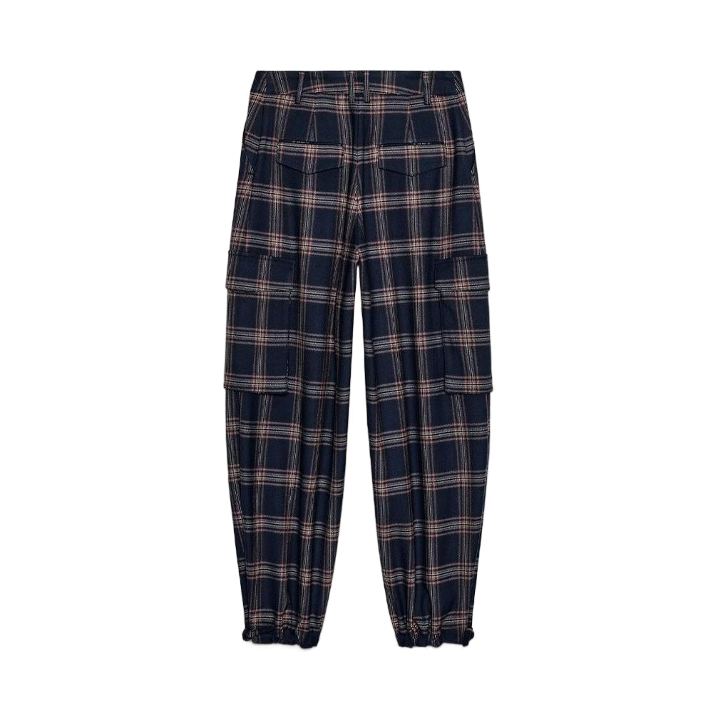 suit Women's 2 pieces hooded checkered cotton jacket Coat+ Pants