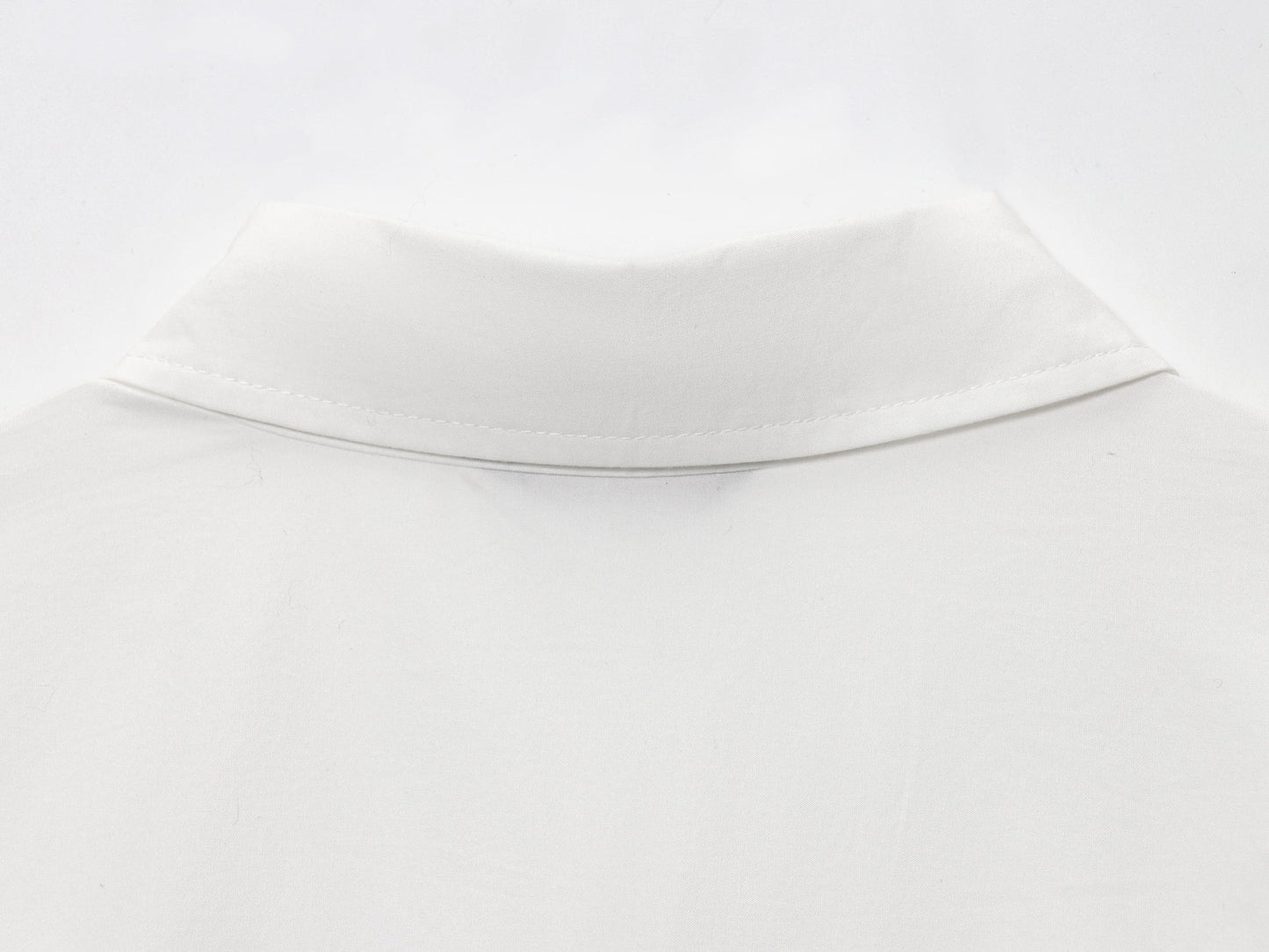 Women's jewelry button decoration poplin shirt