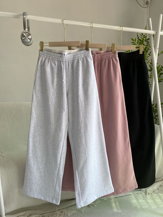Women's new casual Joker double waist straight pants sweatpants