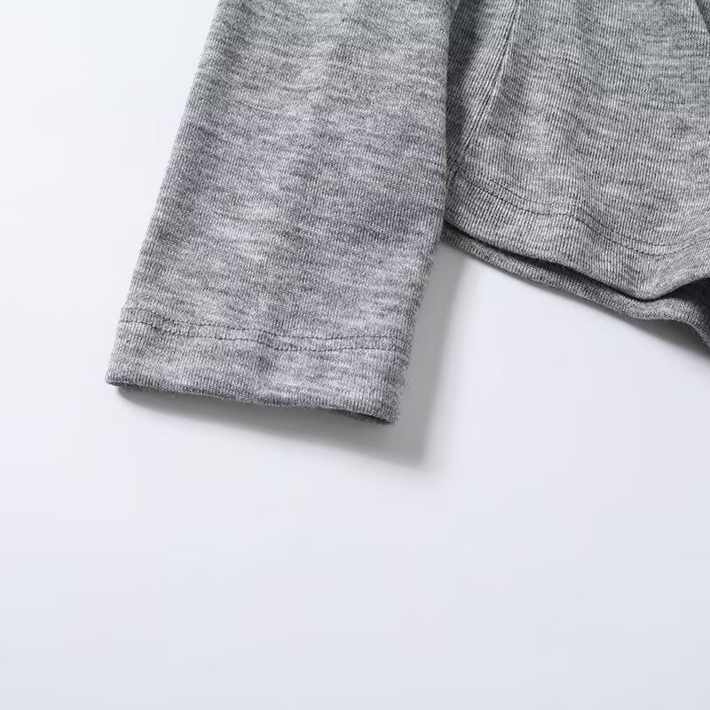 Women's new fashion long sleeved pleated knitted T-shirt top