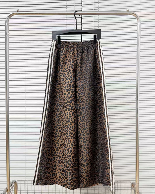 2026 women's new Leopard print casual pants loose pants