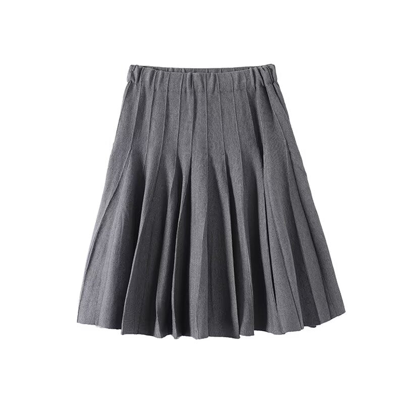 Women's new fashion high neck flying sleeve knitted vest+Skirts suit