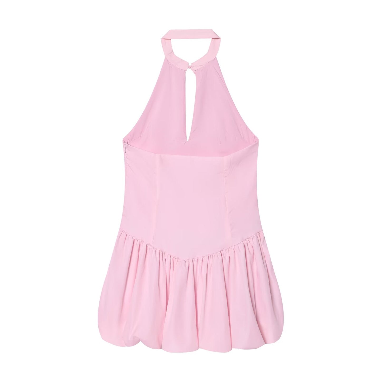 Women's backless halter neck mini dress