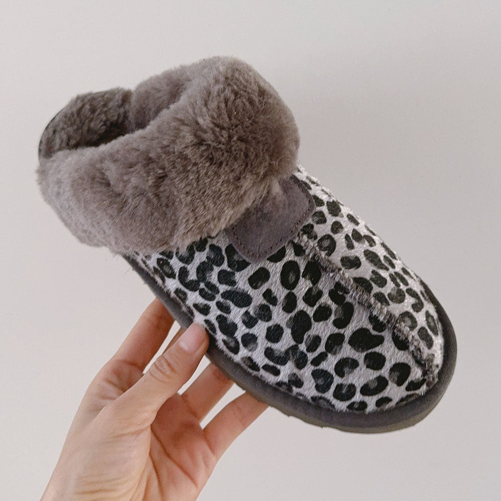 New leopard print slippers snow boots